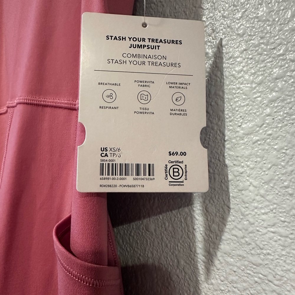 Athleta Girls Pink Sleeveless Jumpsuit Romper - Picture 2 of 6